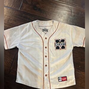 Disney Cream and Brown Mickey Mouse Jersey